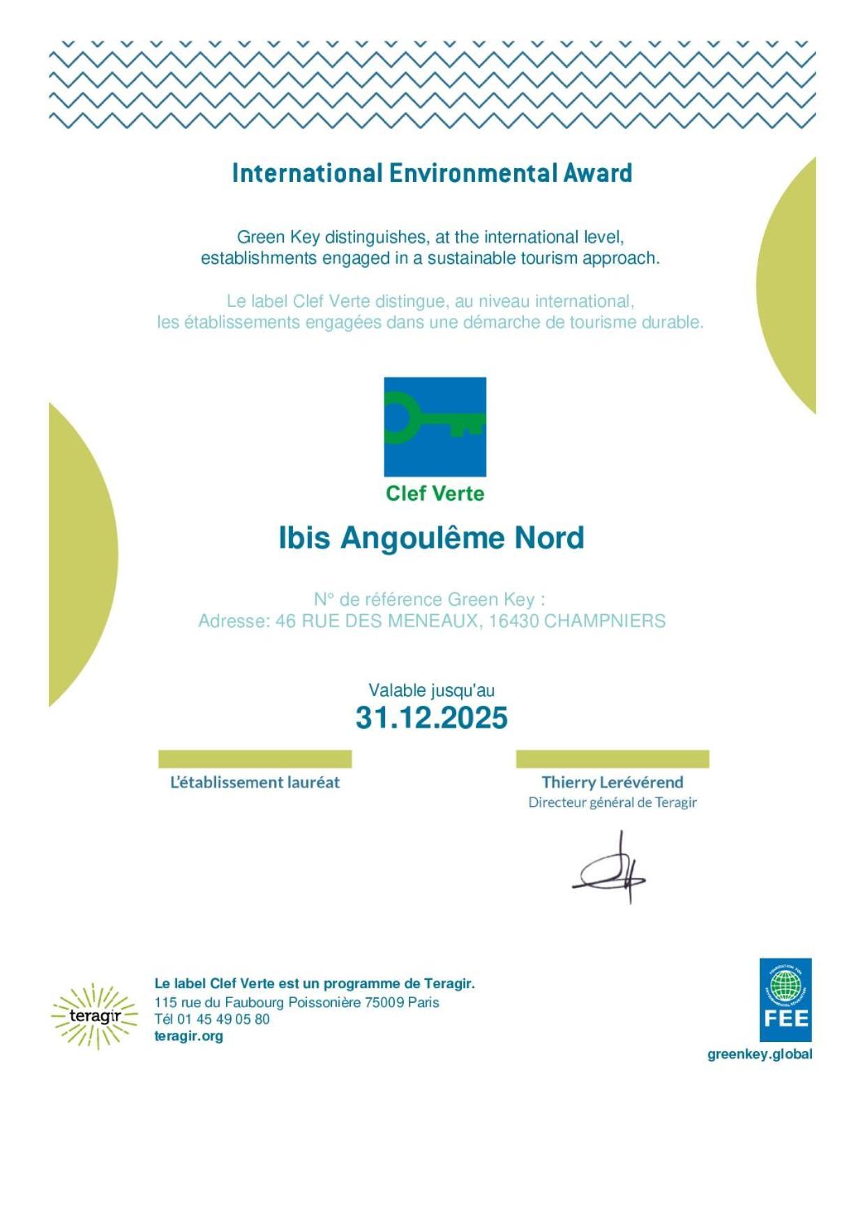 Готель Ibis Angouleme Nord Champniers  Екстер'єр фото